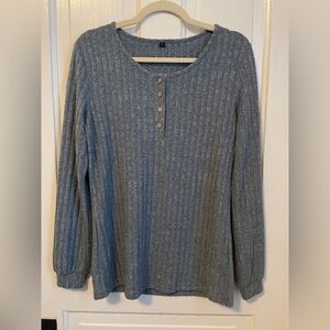2 for $6 Blue Henley-esque Sweater